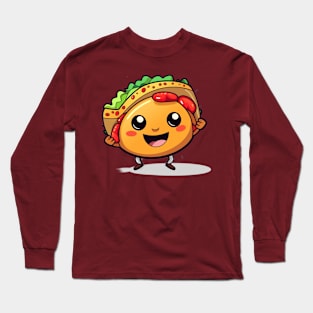 kawaii Taco T-Shirt cute potatofood funny Long Sleeve T-Shirt